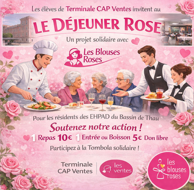 Déjeuner Rose au lycée Charles de Gaulle